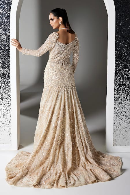 Opus Atelier Ivory Aurelle Embroidered Gown 