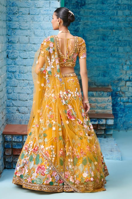 Opus Atelier Yellow Multicolour Zion Lehenga Set 