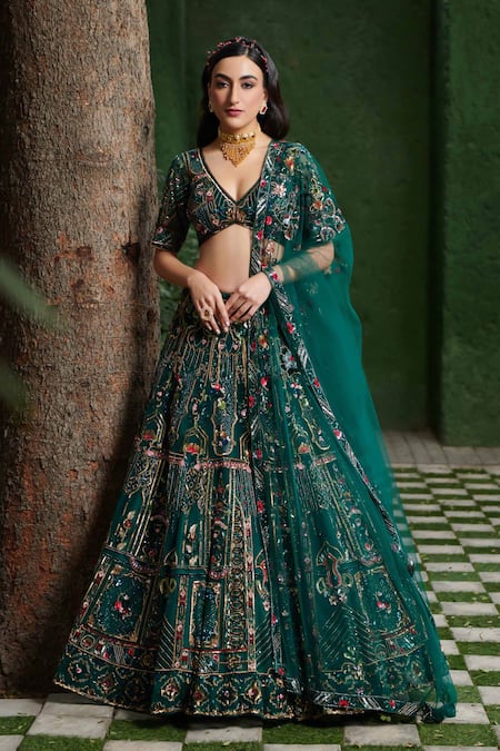 Opus Atelier Geometric Pattern Lehenga Set 