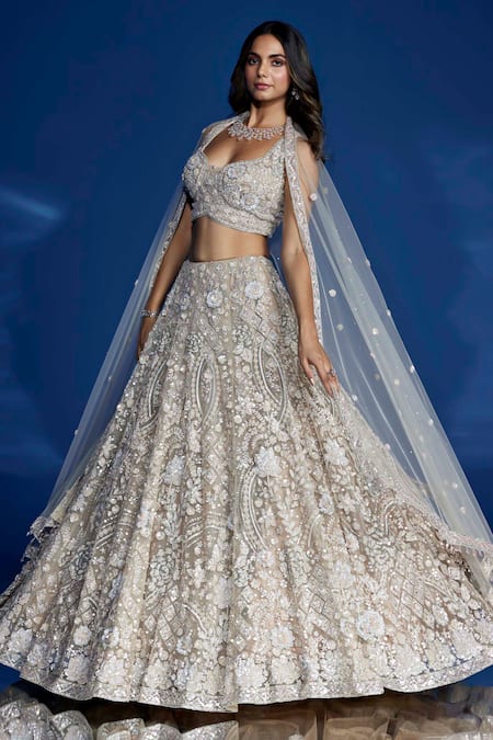 Opus Atelier Light Beige Seraphim Lehenga Set 