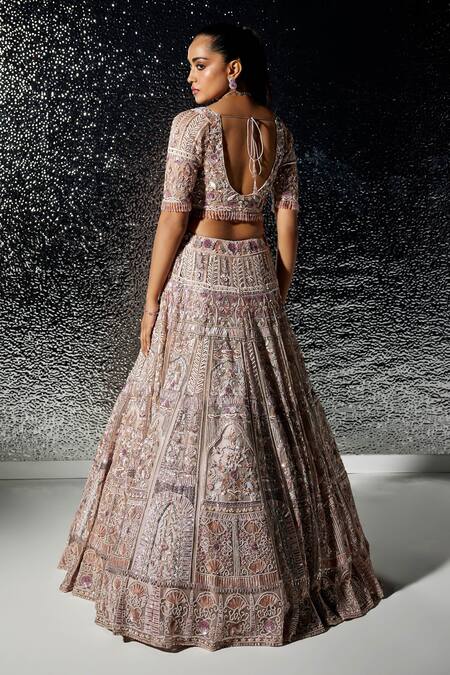 Opus Atelier Lilac Verena Embroidered Lehenga Set 