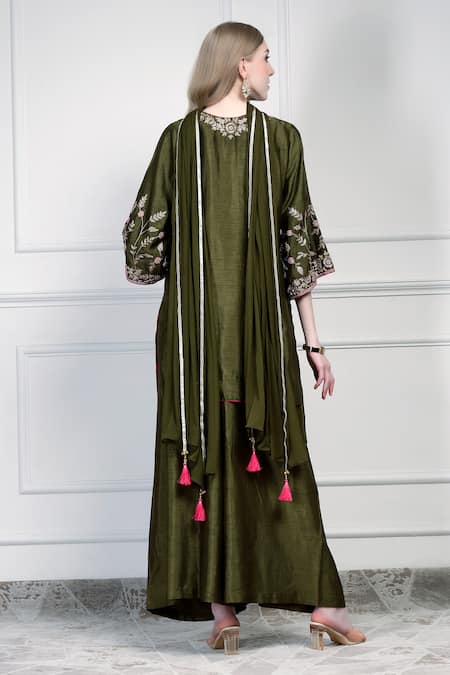House Of Supriya Embroidered Kurta Palazzo Set 