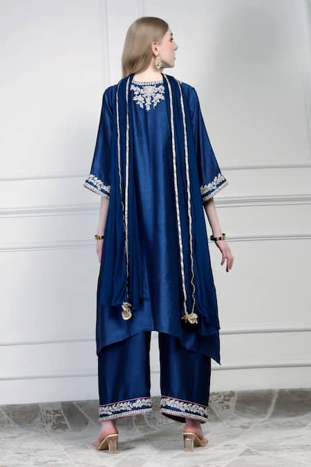 House Of Supriya Embroidered Yoke Kurta Palazzo Set 