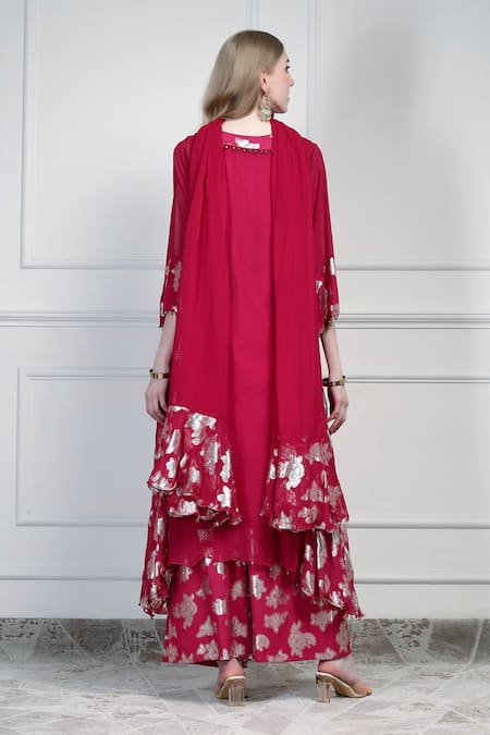 House Of Supriya Floral Pattern Kurta Palazzo Set 