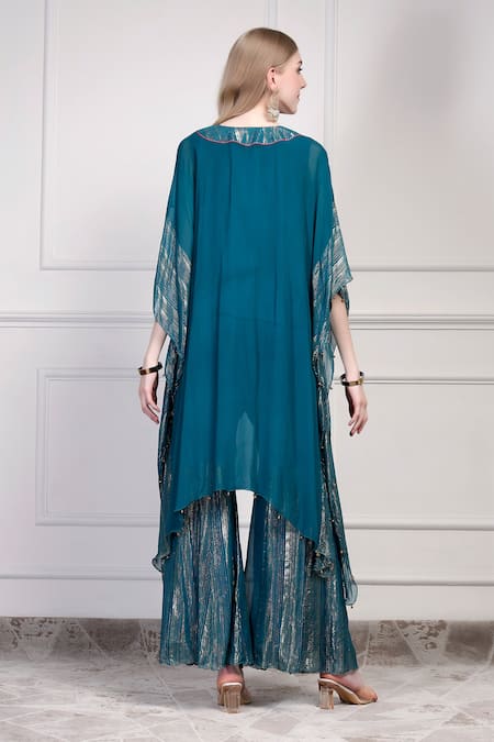 House Of Supriya Textured Kaftan With Gharara 