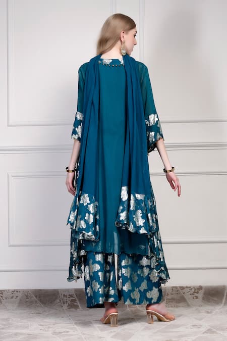 House Of Supriya Floral Pattern Kurta Palazzo Set 