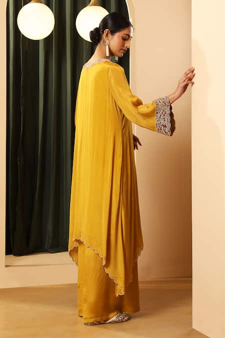 House Of Supriya Embroidered Kurta With Palazzo 