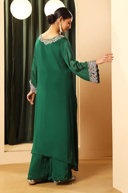 House Of Supriya Embroidered Kurta With Palazzo 