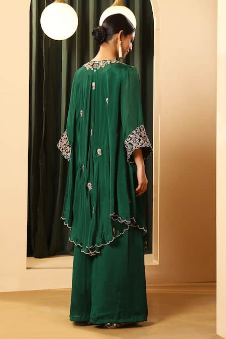 House Of Supriya Butti Work Kurta With Palazzo 