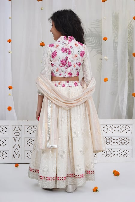 Little Bansi Floral Pattern Lehenga Set 
