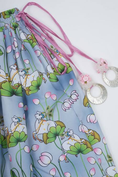 Buy Little Bansi Pink Chanderi Silk Gota Patti, Lace, Tassels, Sequins Floral Pattern Lehenga Set Online at Aza Fashions Buy_Little Bansi_Pink Chanderi Silk Gota Patti, Lace, Tassels, Sequins Floral Pattern Lehenga Set _Online_at_Aza_Fashions