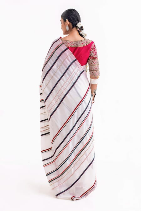 Garo Stripe Pattern Saree With Blouse 