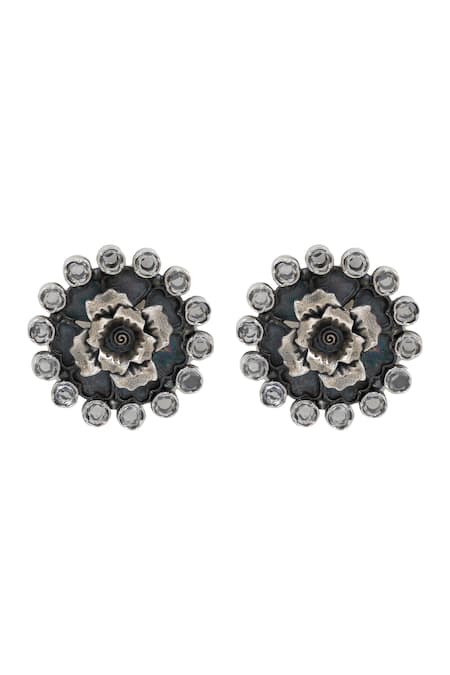 Sangeeta Boochra Blooming Grace Silver Studs 