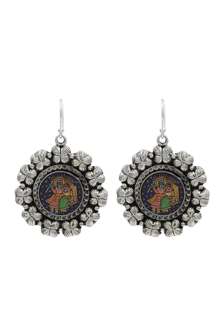 Sangeeta Boochra Vintage Temple Art Earrings 
