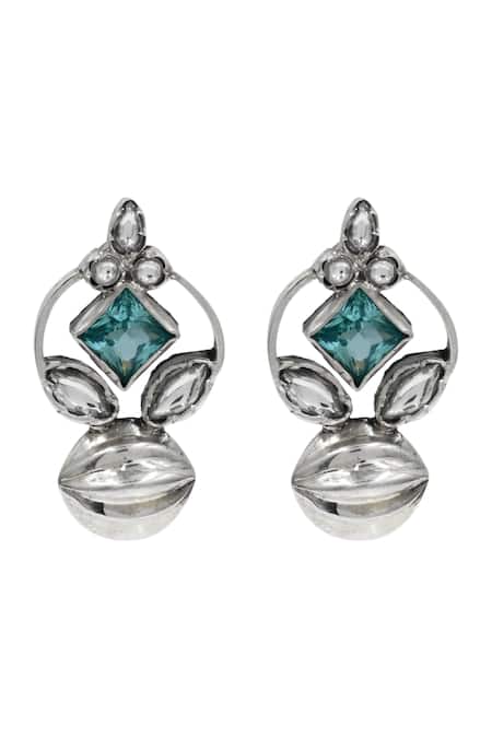 Sangeeta Boochra Handcrafted Silver Earrings 