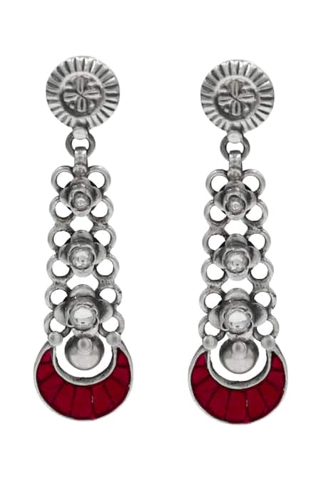 Sangeeta Boochra Heritage Sterling Silver Earrings 