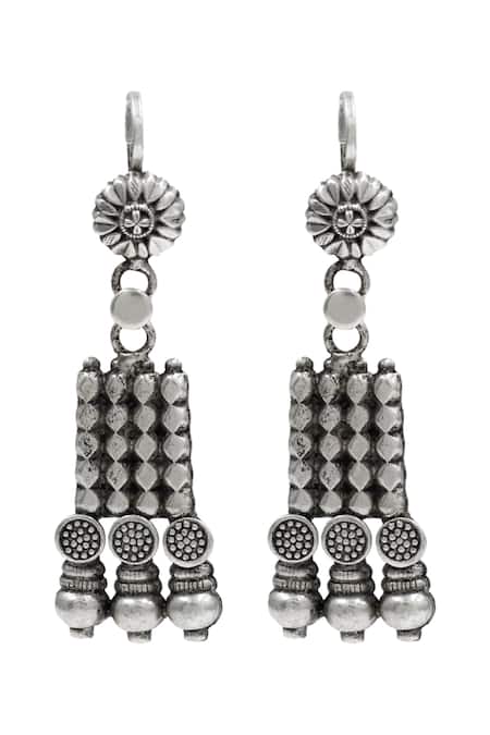 Sangeeta Boochra Bohemian Charm Silver Earrings 