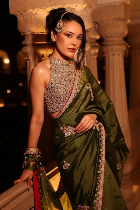 Punit Balana Kaccha Aam Saree Set 