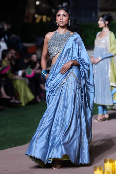 Punit Balana Rani Sa Embroidered Blouse & Lehenga Set 