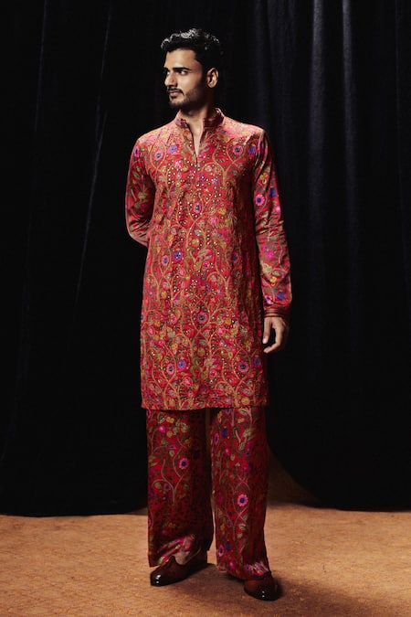 Punit Balana Surkh Laal Embroidered Kurta & Pant Set 