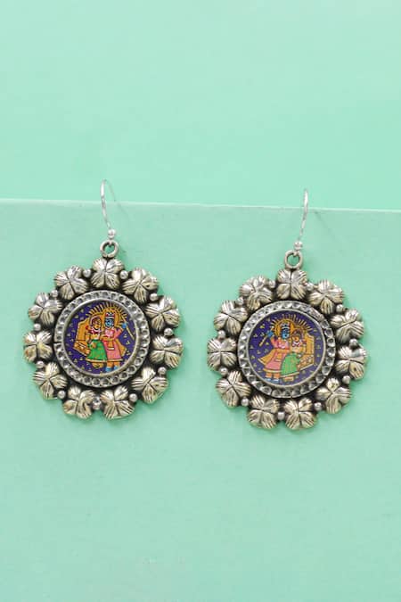 Sangeeta Boochra Vintage Temple Art Earrings 