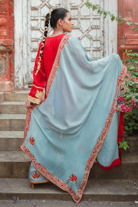 Wazir C Floral Work Kurta Salwar Set 