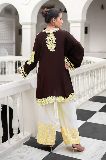 Wazir C Kashmira Tilla Work Kurta With Salwar 
