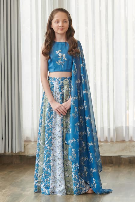 Pasha India Floral Print Lehenga Set 