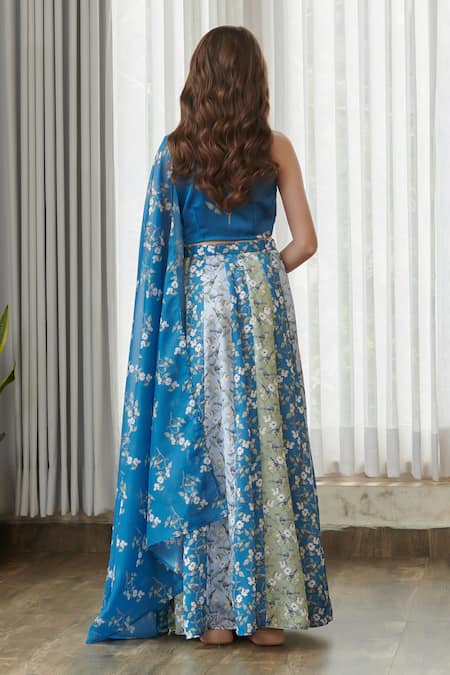 Pasha India Floral Print Lehenga Set 