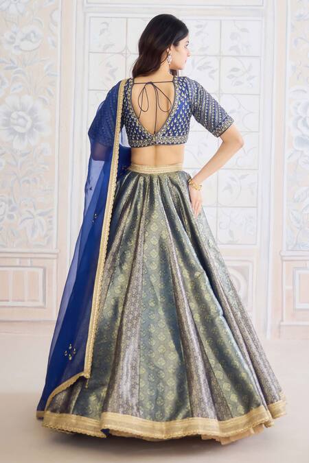 Shyam Narayan Prasad Zardozi Embroidered Lehenga Set
