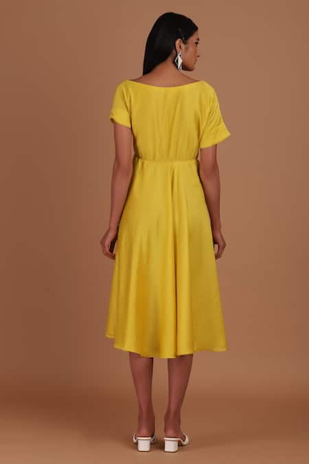 Sandhya Shah Contrast Tape Pattern Dress 