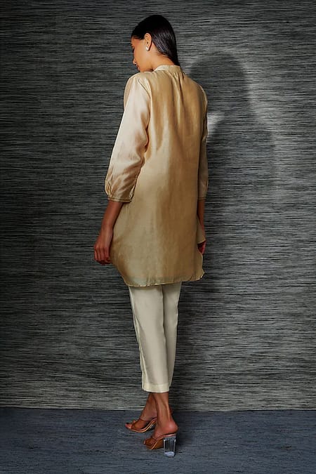 Sandhya Shah Leather Work Tunic With Pant 