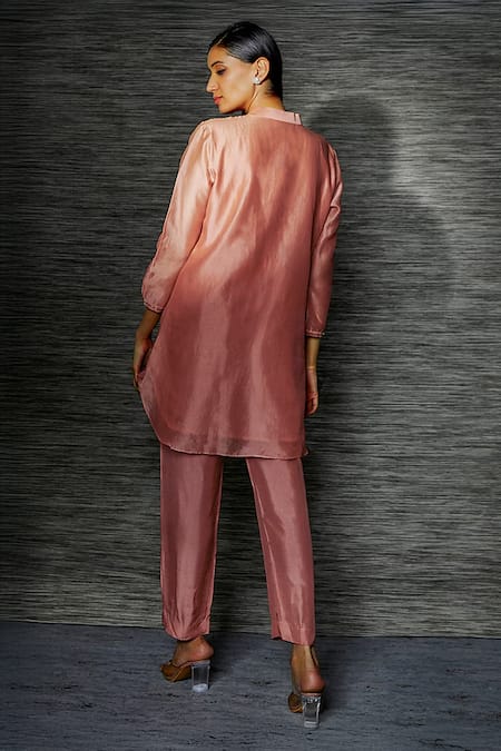 Sandhya Shah Leather Work Tunic With Pant 