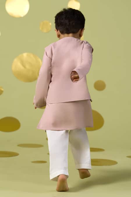 Vivedkids Bird Embroidered Bundi & Kurta Set 