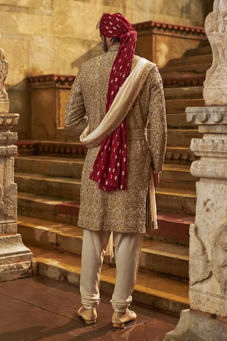 Nitika Gujral Motif Embroidered Sherwani Set 