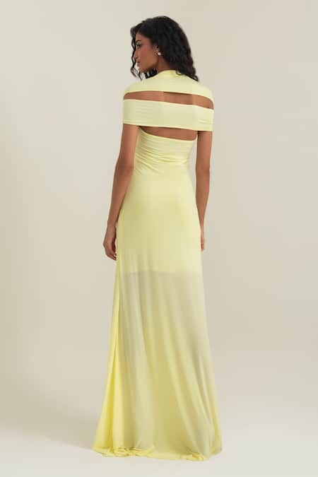 Pinup By Astha Capri Square Neck Gown 