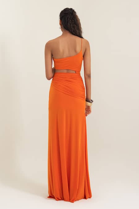 Pinup By Astha Turin Asymmetric Gown 