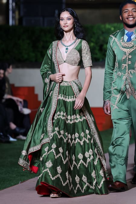 Punit Balana Kaccha Aam Embroidered Lehenga Set 