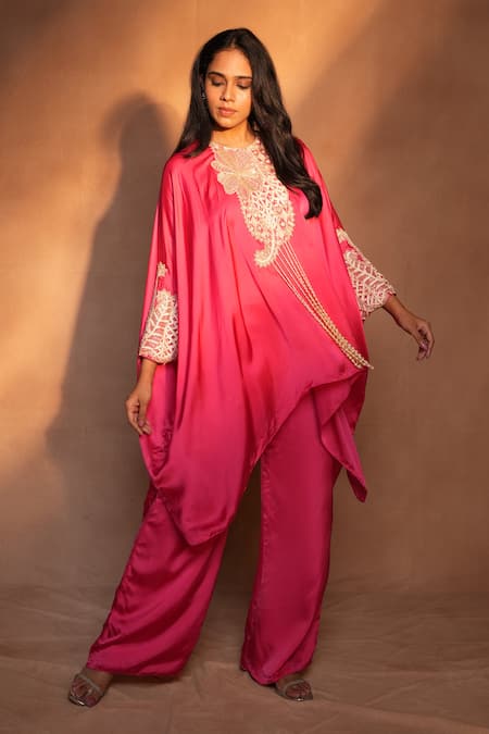Ashutosh Joshi Embroidered Kaftan With Pant 