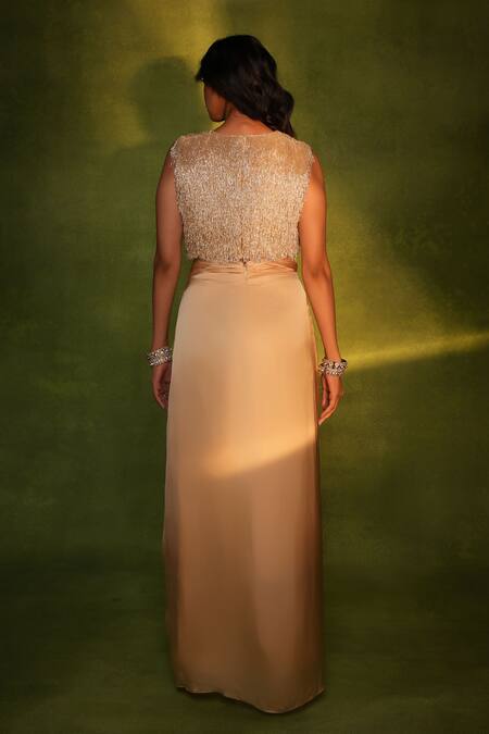 Ashutosh Joshi Tassel Work Bustier & Skirt Set 