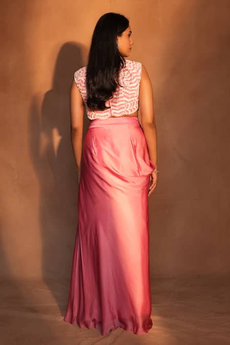 Ashutosh Joshi Paisley Work Bustier With Skirt 