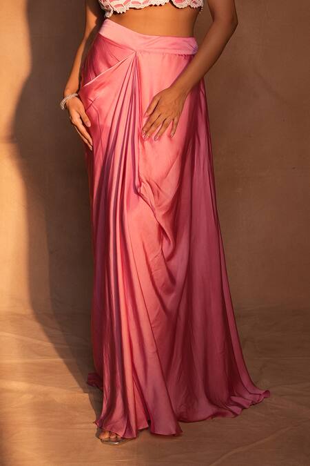 Buy Ashutosh Joshi Pink Net, Bemberg, Satin Embroidery, Beads Round Paisley Work Bustier With Skirt Online at Aza Fashions Buy_Ashutosh Joshi_Pink Net, Bemberg, Satin Embroidery, Beads Round Paisley Work Bustier With Skirt _Online_at_Aza_Fashions