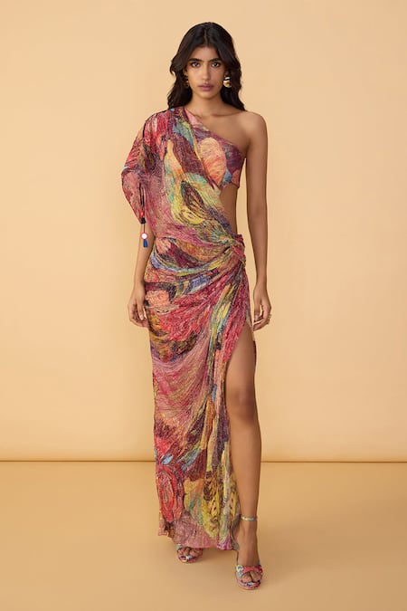 Saaksha & Kinni Floroscent Daisy Linny Printed Dress 