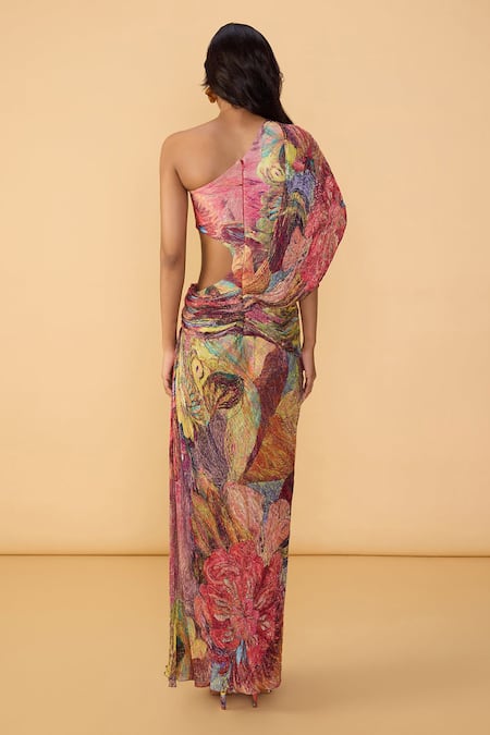 Saaksha & Kinni Floroscent Daisy Linny Printed Dress 