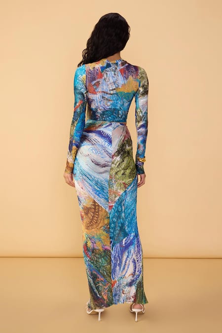 Saaksha & Kinni Scribble Dense Gigi Printed Blouse 