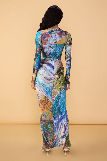 Saaksha & Kinni Scribble Dense Gigi Printed Skirt 