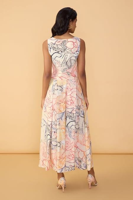 Saaksha & Kinni Aura Scratches Delfie Printed Waistcoat 