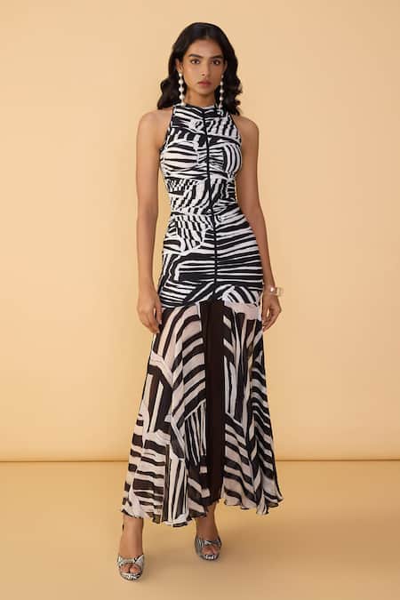 Saaksha & Kinni Black & White Stripe Ulla Dress