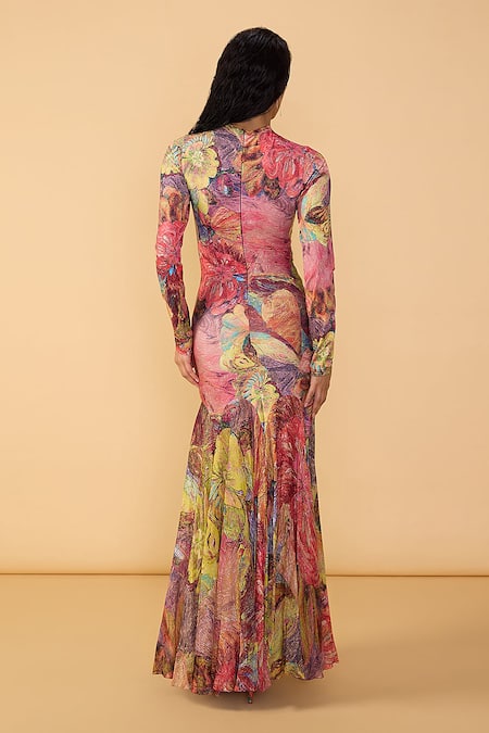 Saaksha & Kinni Floroscent Daisy Maeva Printed Dress 