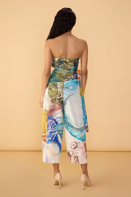 Saaksha & Kinni Scribble Dense Amina Printed Blouse 